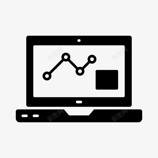 曲线业务数据图标svg_新图网 https://ixintu.com 业务 数据 曲线 电网 笔记本电脑 金融