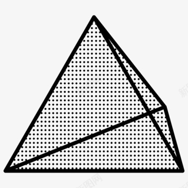 金字塔形状点图标图标