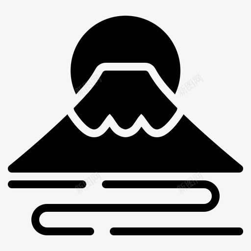 富士山日本地标图标svg_新图网 https://ixintu.com 地标 富士山 山 旅游 日本