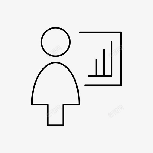用户商人图表图标svg_新图网 https://ixintu.com 商人 图表 增长 女性 工作 用户
