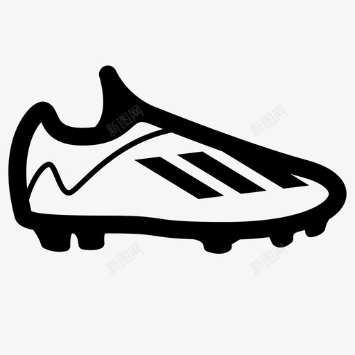 足球鞋运动鞋图标svg_新图网 https://ixintu.com 足球鞋 运动鞋