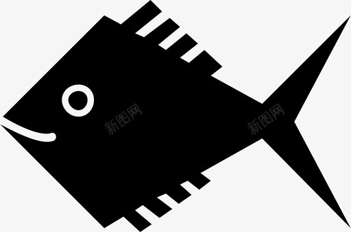 鱼动物食物图标svg_新图网 https://ixintu.com 动物 海洋 海鲜 食物 鱼
