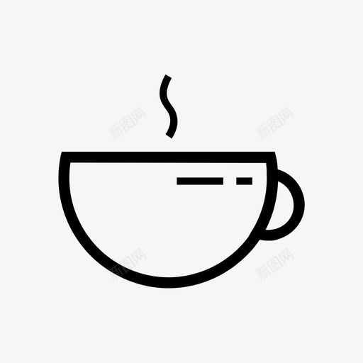 茶碗咖啡图标svg_新图网 https://ixintu.com 咖啡 杯子 热的 甜点图标集合 碗 茶