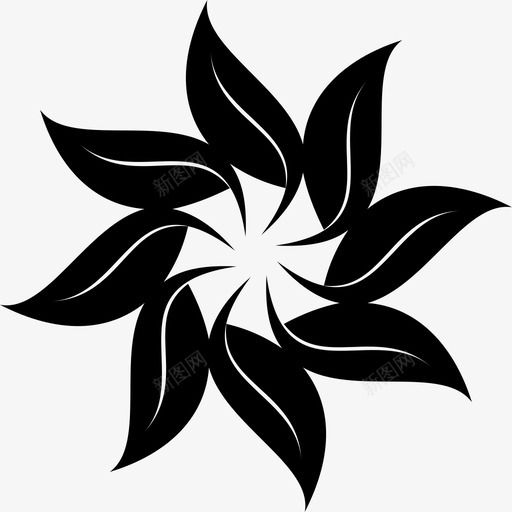 叶花草本图标svg_新图网 https://ixintu.com 叶 有机物 花 草本