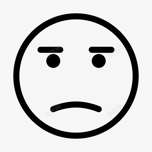 不满意生气表情符号图标svg_新图网 https://ixintu.com 不满意 情感 生气 表情符号