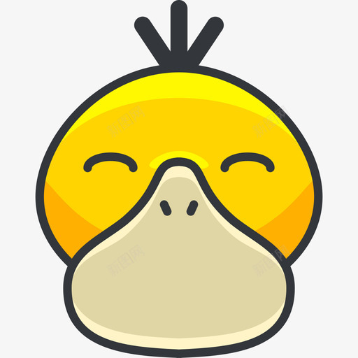 可达鸭svg_新图网 https://ixintu.com 可达鸭 填充 线性 扁平 手绘 多色 简约 精美 可爱 圆润