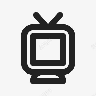 电视电子复古图标图标