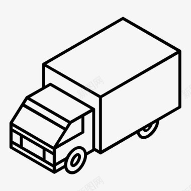 冷藏车食品运输图标图标