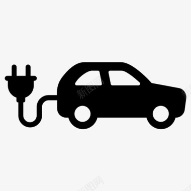 电动汽车充电环保图标图标