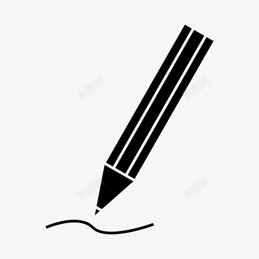 写铅笔签名图标svg_新图网 https://ixintu.com 写 学校标志 签名 铅笔
