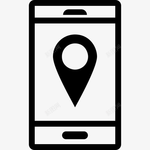 地图gps位置pin图标svg_新图网 https://ixintu.com pin 位置 地图gps 智能手机 智能手机套件