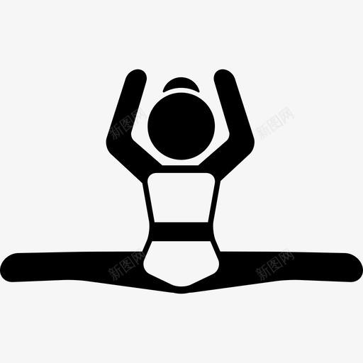 女性张开双腿的姿势运动瑜伽图标svg_新图网 https://ixintu.com 女性张开双腿的姿势 瑜伽 运动