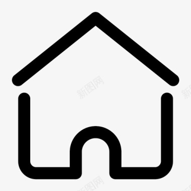 住宅住宿建筑物图标图标