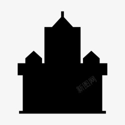 宫殿轮廓建筑大厦宫殿图标高清图片