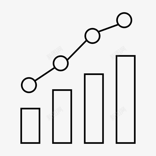 图表累计增加图标svg_新图网 https://ixintu.com 图表 增加 增长 累计