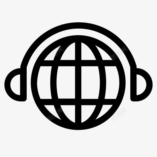 客户服务通讯耳机图标svg_新图网 https://ixintu.com 世界 世界图标 地球仪 客户服务 耳机 通讯