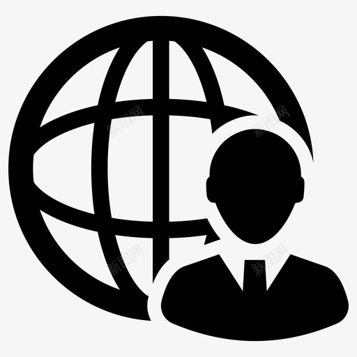 全球联系商务交流社区图标svg_新图网 https://ixintu.com 会议 全球联系 商务交流 商务管理 社区