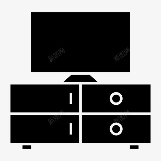 电视天线电子图标svg_新图网 https://ixintu.com 天线 家具 技术 电子 电视