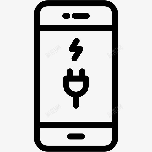 充电手机设备图标svg_新图网 https://ixintu.com 充电 手机 智能手机 智能手机vol3 设备