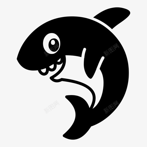 小鲨鱼有趣海洋生物图标svg_新图网 https://ixintu.com 可爱的小鲨鱼字形 小鲨鱼 有趣 海洋生物