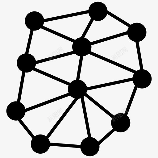 网格建模网络图标svg_新图网 https://ixintu.com 建模 网格 网络 网络实体 节点