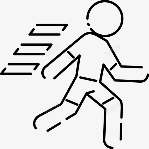 跑步者职业速度图标svg_新图网 https://ixintu.com 冲线人 职业 跑步者 运动 速度