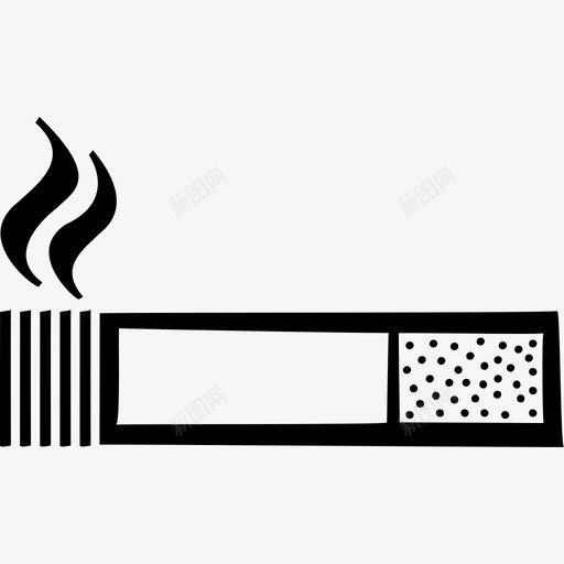 雪茄香烟烟雾图标svg_新图网 https://ixintu.com 吸烟 手绘v2 烟草 烟雾 雪茄 香烟