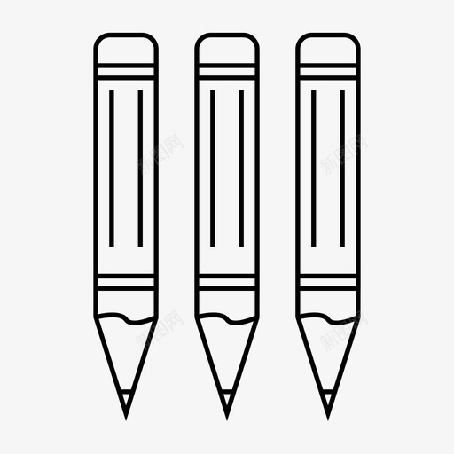 铅笔画画学校图标svg_新图网 https://ixintu.com 写作 学校 画画 铅笔