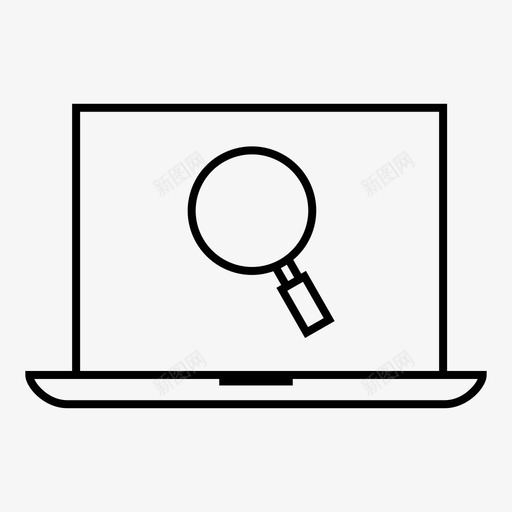 笔记本电脑广告商务图标svg_新图网 https://ixintu.com 商务 在线 广告 搜索 笔记本电脑 营销