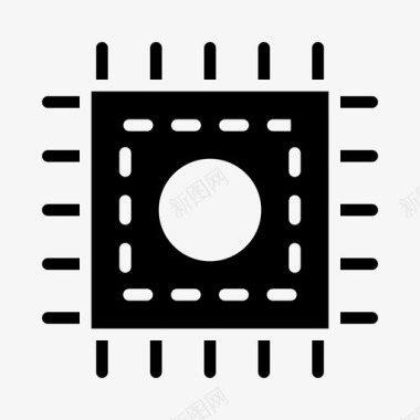 处理器芯片核心图标图标