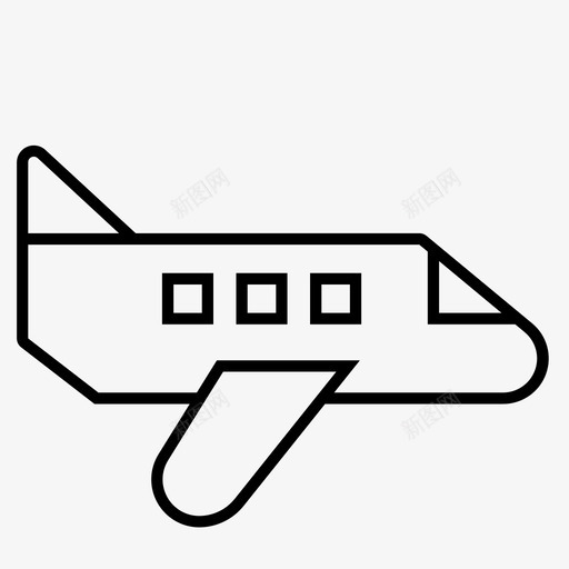 喷气机飞机飞行图标svg_新图网 https://ixintu.com 喷气机 电子商务物流 飞机 飞行