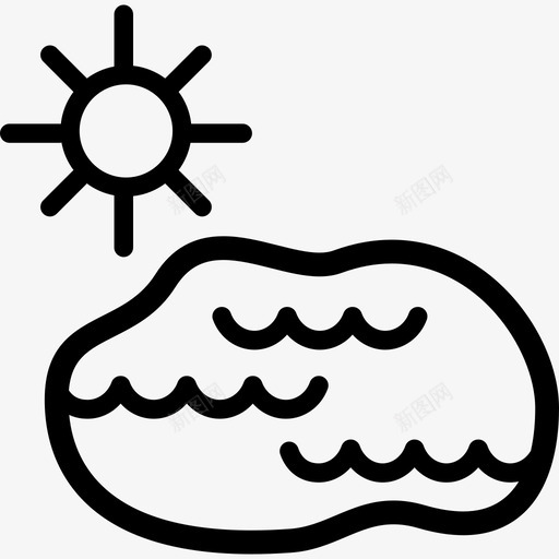 太阳和湖泊水图标svg_新图网 https://ixintu.com 太阳和湖泊 水