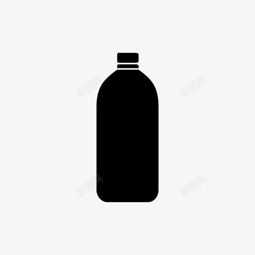 瓶子塑料水图标svg_新图网 https://ixintu.com 塑料 水 瓶子