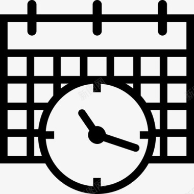 日程表日历时钟图标图标