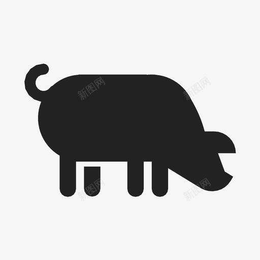 猪动物公猪图标svg_新图网 https://ixintu.com 公猪 动物 猪 猪肉