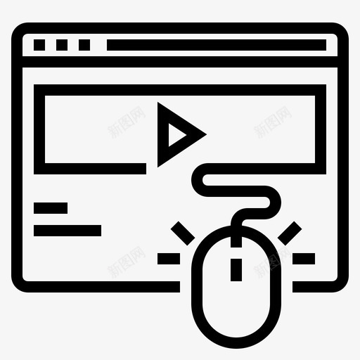 点击率浏览器数字营销图标svg_新图网 https://ixintu.com 数字营销 数字营销图标 浏览器 点击率