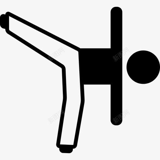 男子背踢运动瑜伽图标svg_新图网 https://ixintu.com 瑜伽 男子背踢 运动
