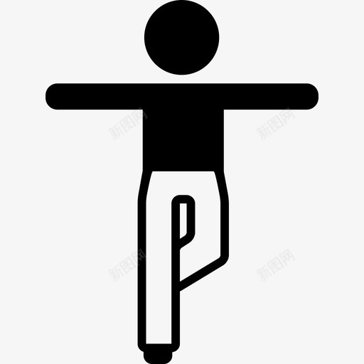 男孩平衡姿势运动瑜伽图标svg_新图网 https://ixintu.com 瑜伽 男孩平衡姿势 运动