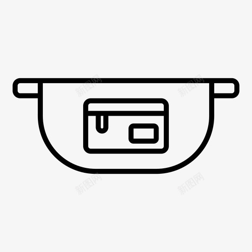 扇形包包时尚图标svg_新图网 https://ixintu.com 包 扇形包 时尚 时髦 腰包线