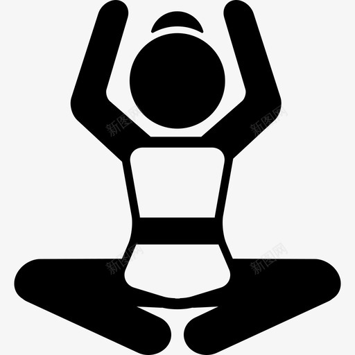 女子荷花姿势手臂抬起运动图标svg_新图网 https://ixintu.com 女子荷花姿势 手臂抬起 瑜伽 运动