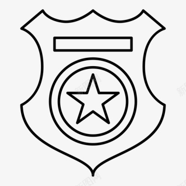警察警徽盾牌图标图标