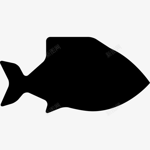 大鱼食物动物的轮廓图标svg_新图网 https://ixintu.com 动物的轮廓 大鱼 食物