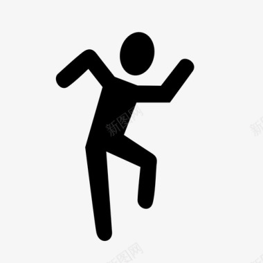 男人跳舞行人图标图标