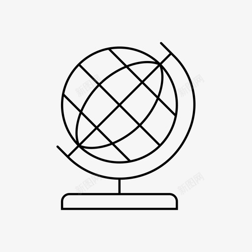 地球地理球体图标svg_新图网 https://ixintu.com 世界 地球 地理 球体