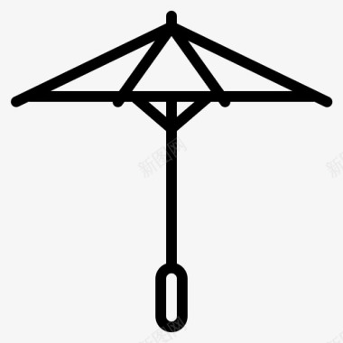 雨伞装饰日式图标图标
