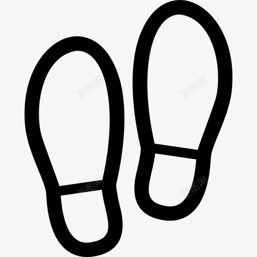 足迹脚印鞋子图标svg_新图网 https://ixintu.com 线条粗犷 脚印 足迹 鞋子