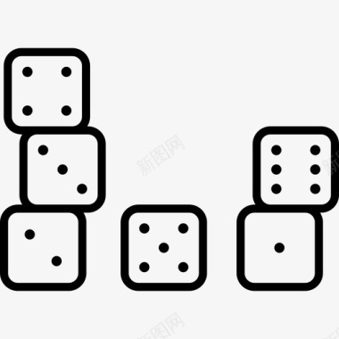 六个骰子赌博图标图标