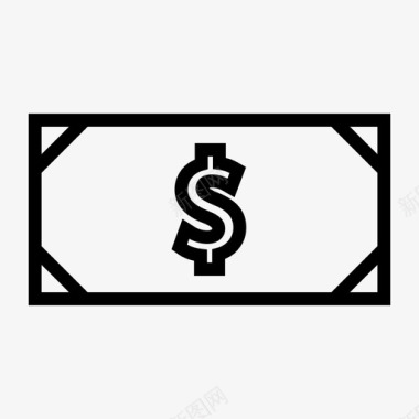 钱现金美元图标图标