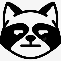 小浣熊表情恼怒表情情绪图标高清图片