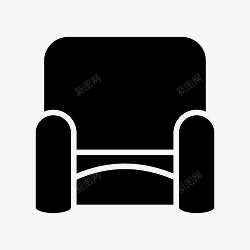 沙发椅子装饰图标svg_新图网 https://ixintu.com 家具 座椅 椅子 沙发 装饰